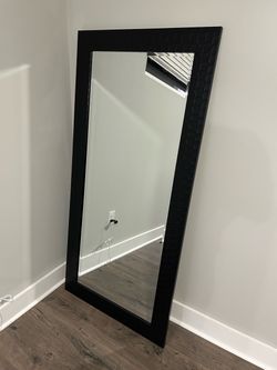 Full size Mirror - black alligator frame