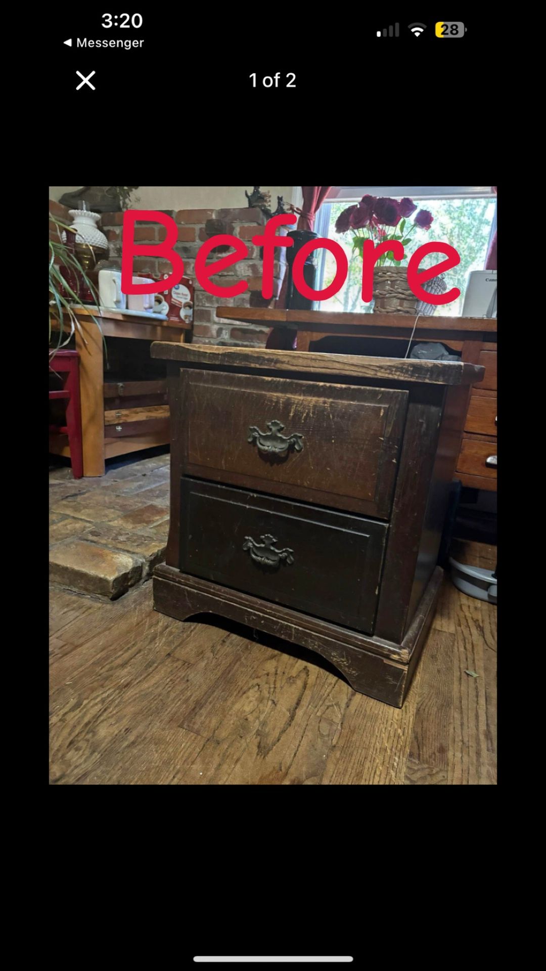 "Solid Wood 2-Door Nightstand – Stylish!"