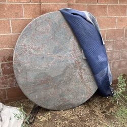 Solid Granite Table Wit Matching Granite Pedestal