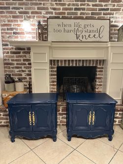 Beautiful Refinished French Provincial Nightstands / Bedside Tables