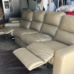 Module Sectional Two Recliners Leather 104 