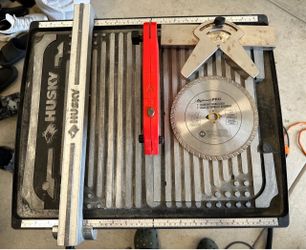 Husky THD750L 7” Tile Stone Wet Saw With Extra Diamond Blade