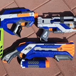 Lot of Nerf Guns Blue & White 