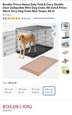 Frisco 48 inch dog crate