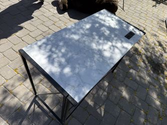 White table with charging port