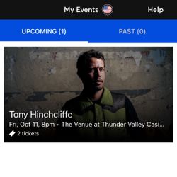 Tony Hinchliffe Tickets