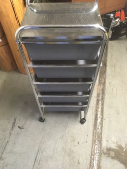 Rolling 5 bin cart