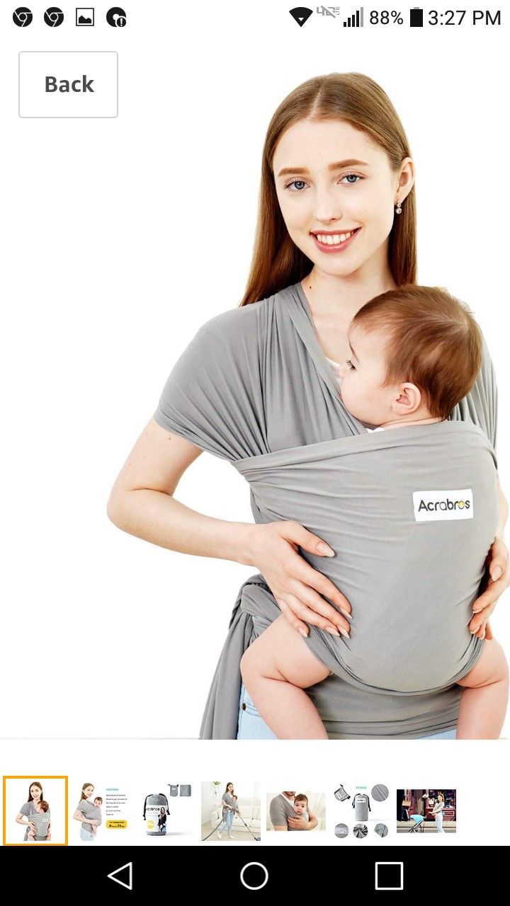 New! Baby wrap carrier for baby 8lb to 35lb