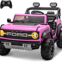 1627a  ENYOPRO 24V Ride On Toys for Big Kids, Licensed Ford Bronco Raptor 2 Seater Kids Electric Vehicle, Battery Powered Ride On Car Jeeps w/Remote C