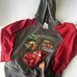 Pixar Cars Sweatshirt 5/6 Hoodie Youth Small Lightning McQueen Mater