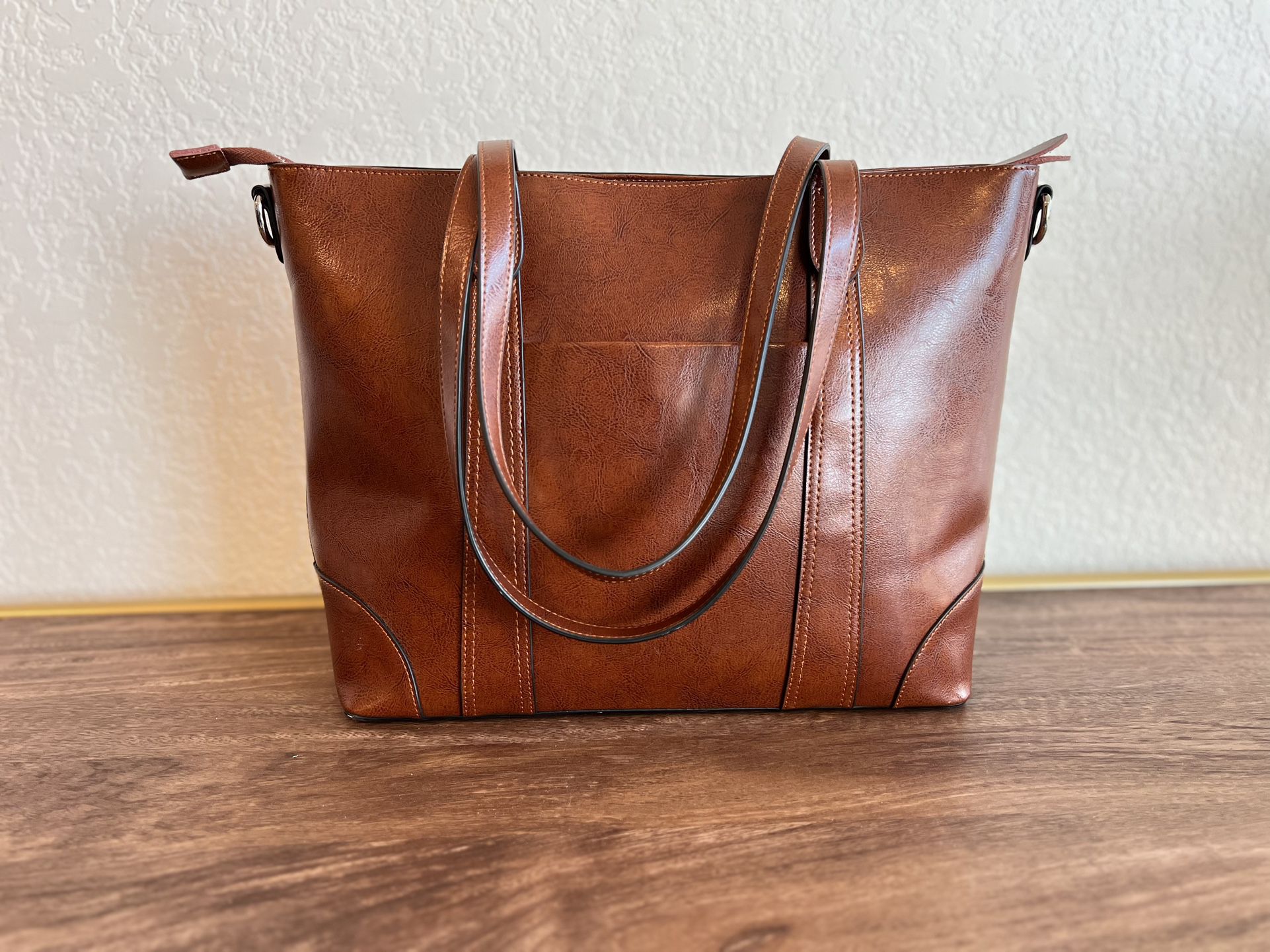 Leather Tote Bag / Laptop Briefcase 
