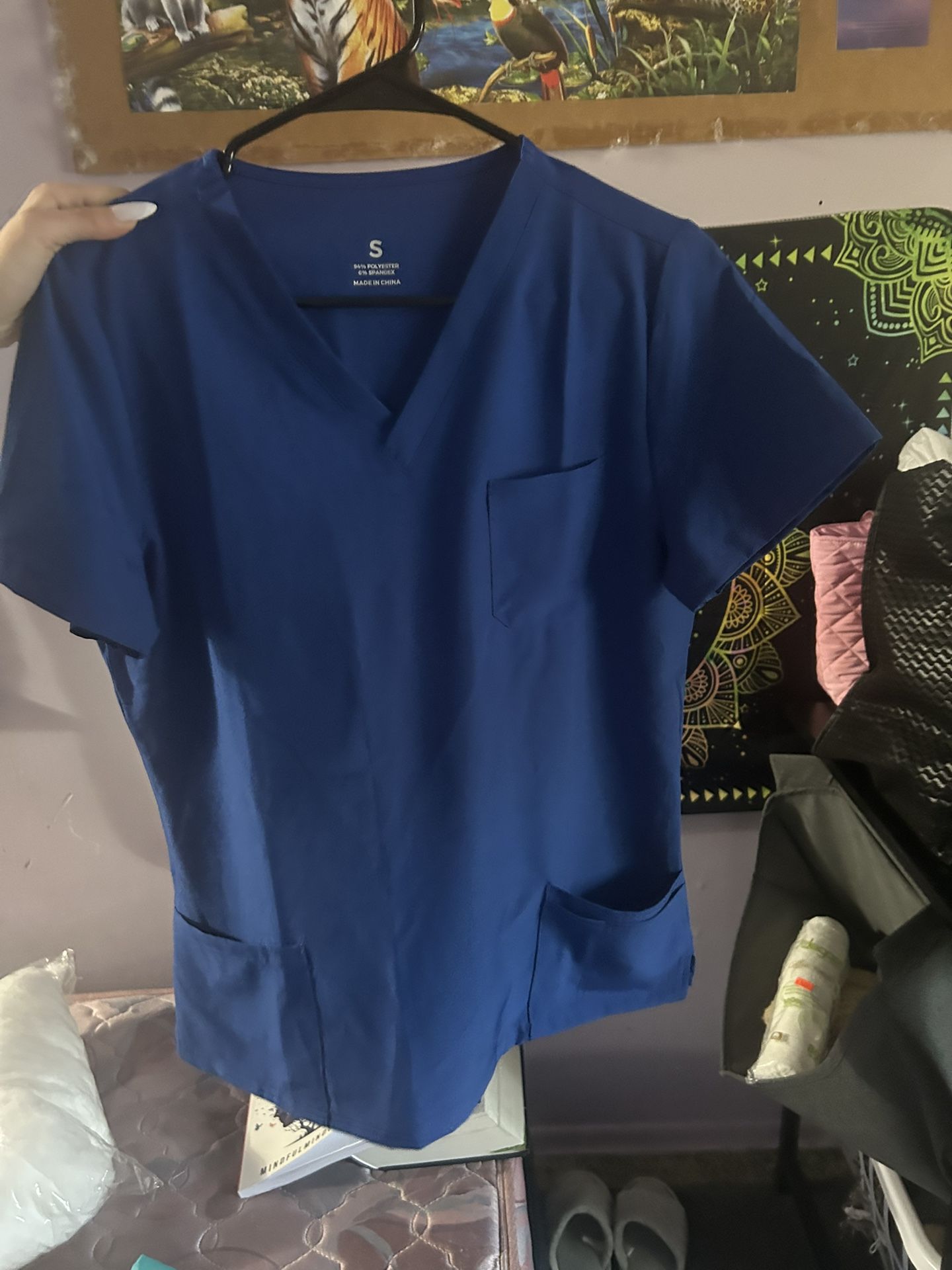 Brand New Cozy Fit Royal Blue Scrubs (Size-Small)