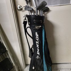 Dunlop Vintage Golf Clubs And Original Bag