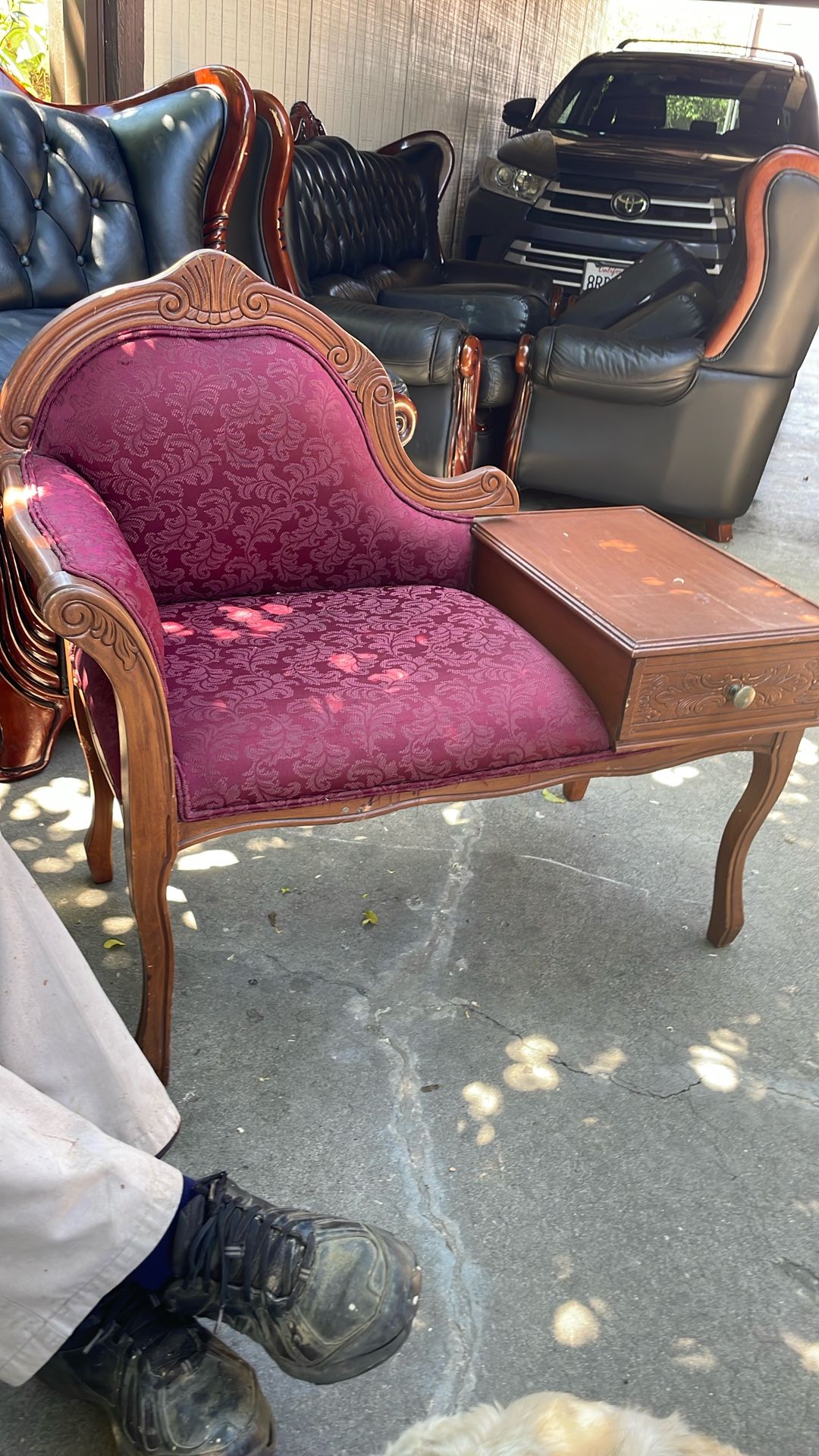 Antique Chair With Drawer