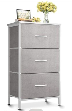 AODK Small Dresser for Bedroom Nightstand with 3 Storage Drawers,Light Grey
Chest of Drawers End Table for Living Room, Closet Dresser with 3 Storage 