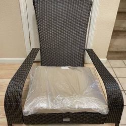 Brand New XL Outdoor Rattan Lounge Chair Patio Furniture Brown & Beige