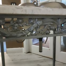 Antique Bathroom Sink Pedestal 3 Pc Faucet Leaks Granite Top Very Unique Pc