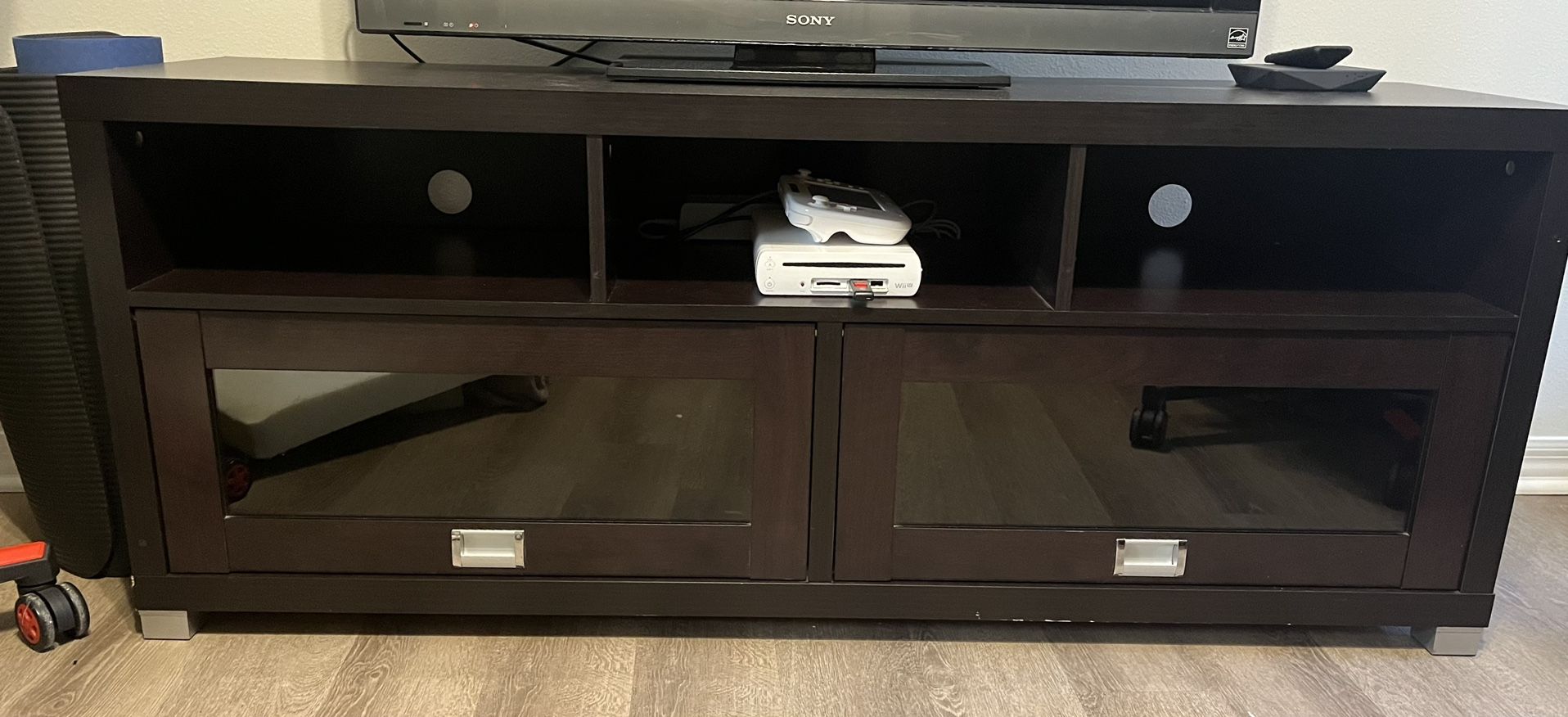 Dark Brown TV Entertainment Stand