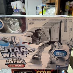 Star Wars Galactic Heroes AT-AT WALKER w/ Speeder Bike Hasbro 