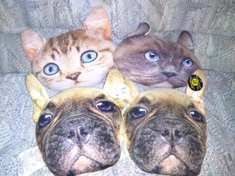 Plush Pillows With Animal Faces