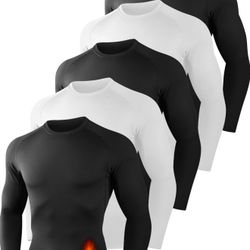 Men’s Long Sleeve Thermal Compression Tops – Size Small
