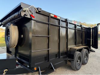 New 14ft Long HEAVY DUTY Scissor Lift Hydraulic Dump Trailer Fully Loaded with All Accessories 💪🏻
