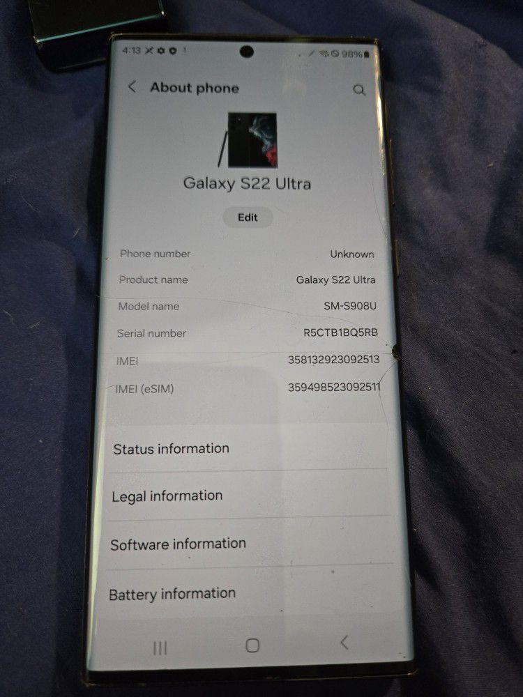 Samsung Galaxy S22 Ultra. 