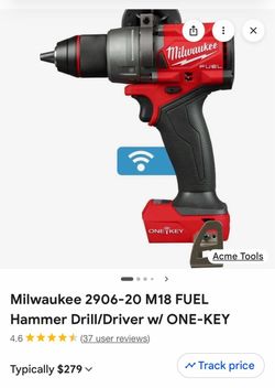 Milwaukee M18 FUEL Hammer Drill/Driver with ONE-KEY