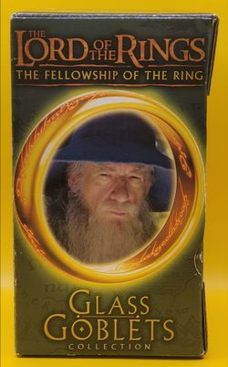 Lord of the Rings LOTR - Glass Goblet - Gandalf - Vintage! (2001) [Still In Box]