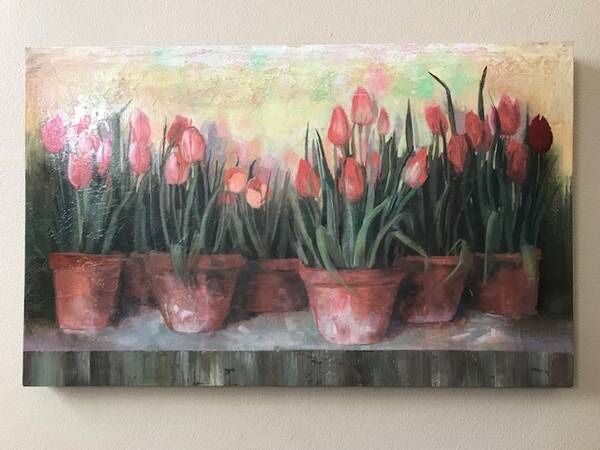 Tulips On Canvas Wall Art