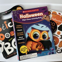🎃 Set of 3 Halloween Sticker & Activity Books 👻🕷️