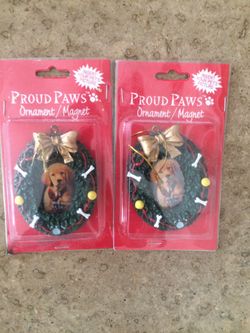 2 new pet Christmas ornament frames