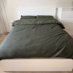 IKEA MALM storage bed - white, Full/Double