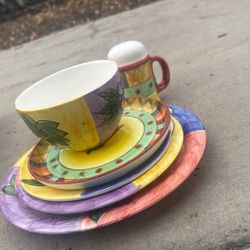 Plate Set Candle Holders And Pic Come Get 