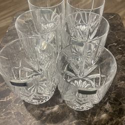 Marquis by Waterford, set of six whiskey glasses, beautiful design