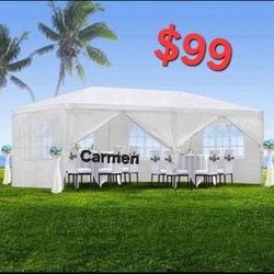 10x20 Canopy with 6 Sidewalls and Windows, Outdoor Instant Canopy Tent for Parties
