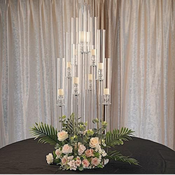 7 Arm Crystal Glass Candelabra