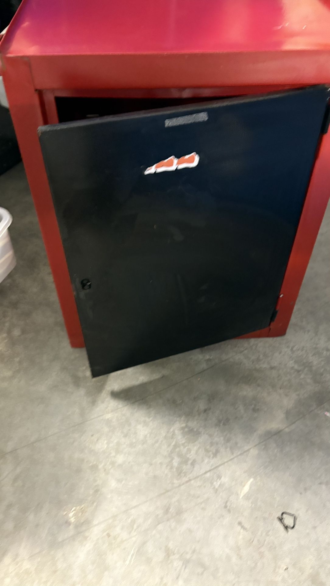 Heavy-Duty Red Metal Workshop Cabinet – Great for Garage or Tools