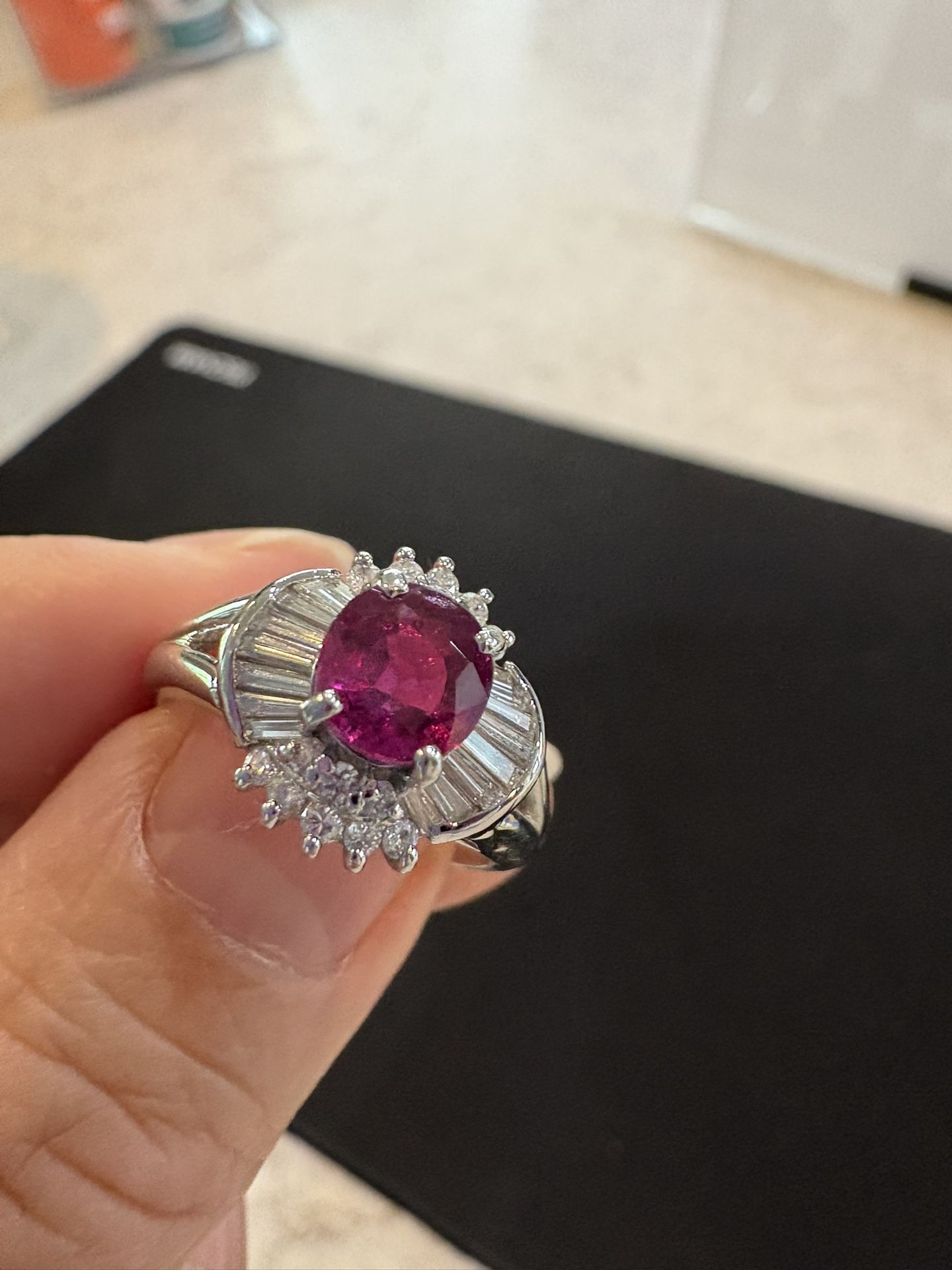 Natural Ruby Diamond Ring