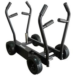 BalanceFrom BF-PS Sisyphos Push Sled - 8 Adjustable Levels of Resistance Plus Plate Loaded Weight Resistance, Black