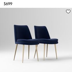 West Elm Velvet Dining Chairs