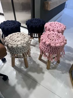 Small wooden stools