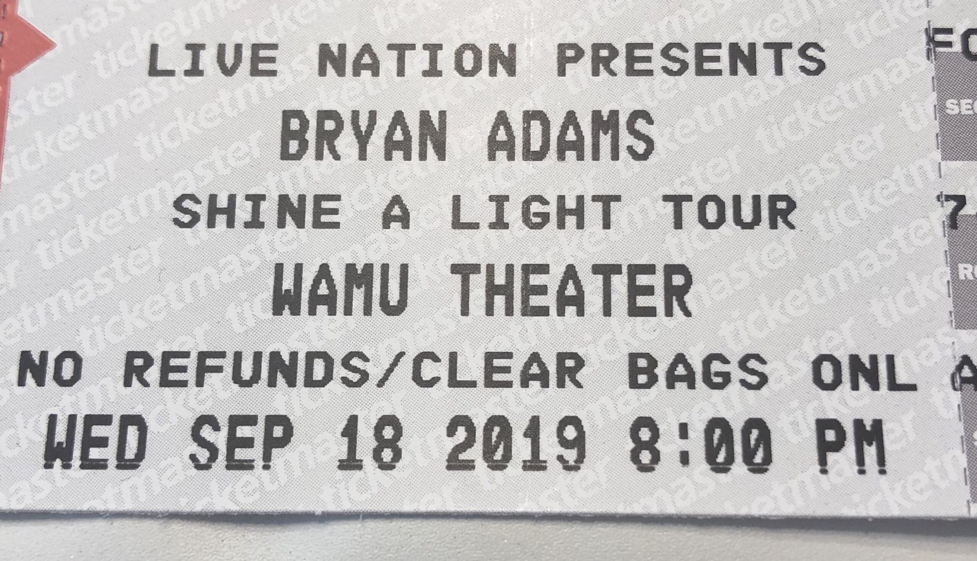 2 Bryan Adams concert tix