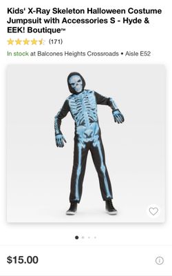 Skeleton Costume Size Small $10