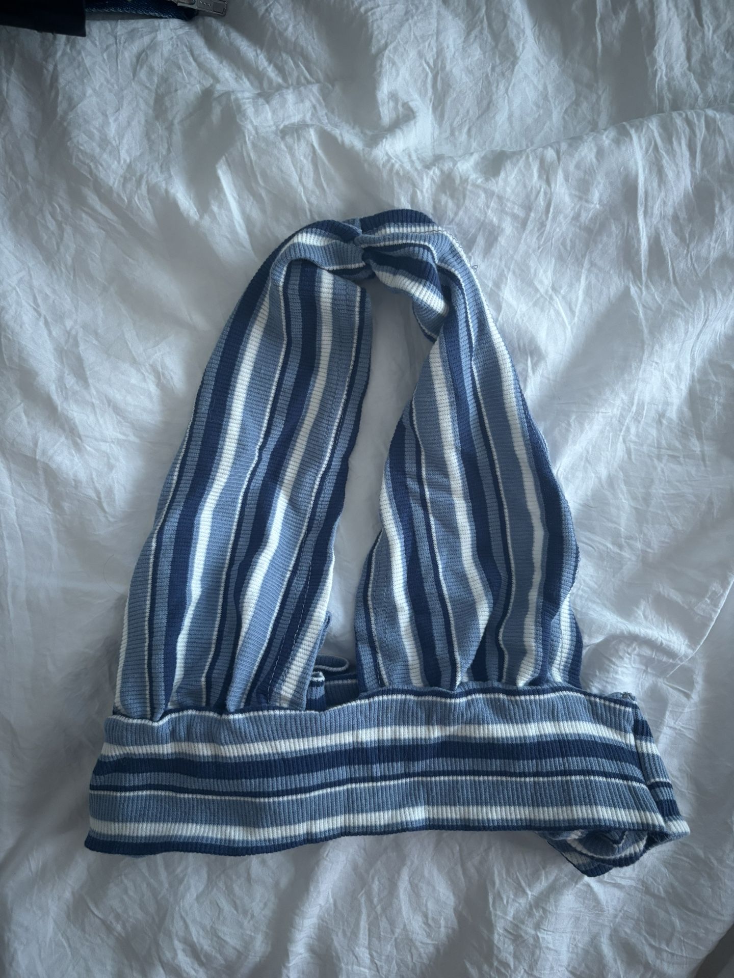 hatler blue tie top