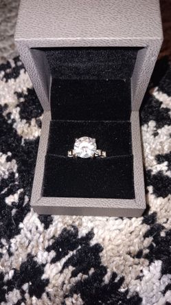 Must Pick Up cubic zirconia Not Real Silver Size 7 Very Beautiful Ring Box Not Included Just Used It To Show 