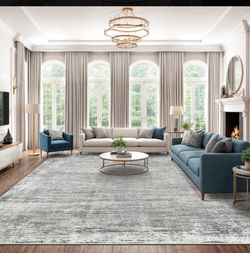 10x12 Large Modern Washable Rug – Soft, Non-Slip, New