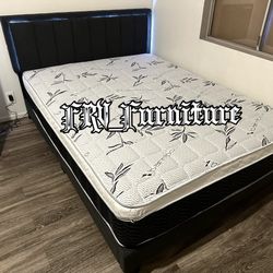 New Queen Bed Frame With Mattress 