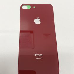 iPhone 8 Plus Back Glass Big Hole Part - Red