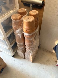 Set of 4 unfinished chunky pine table legs